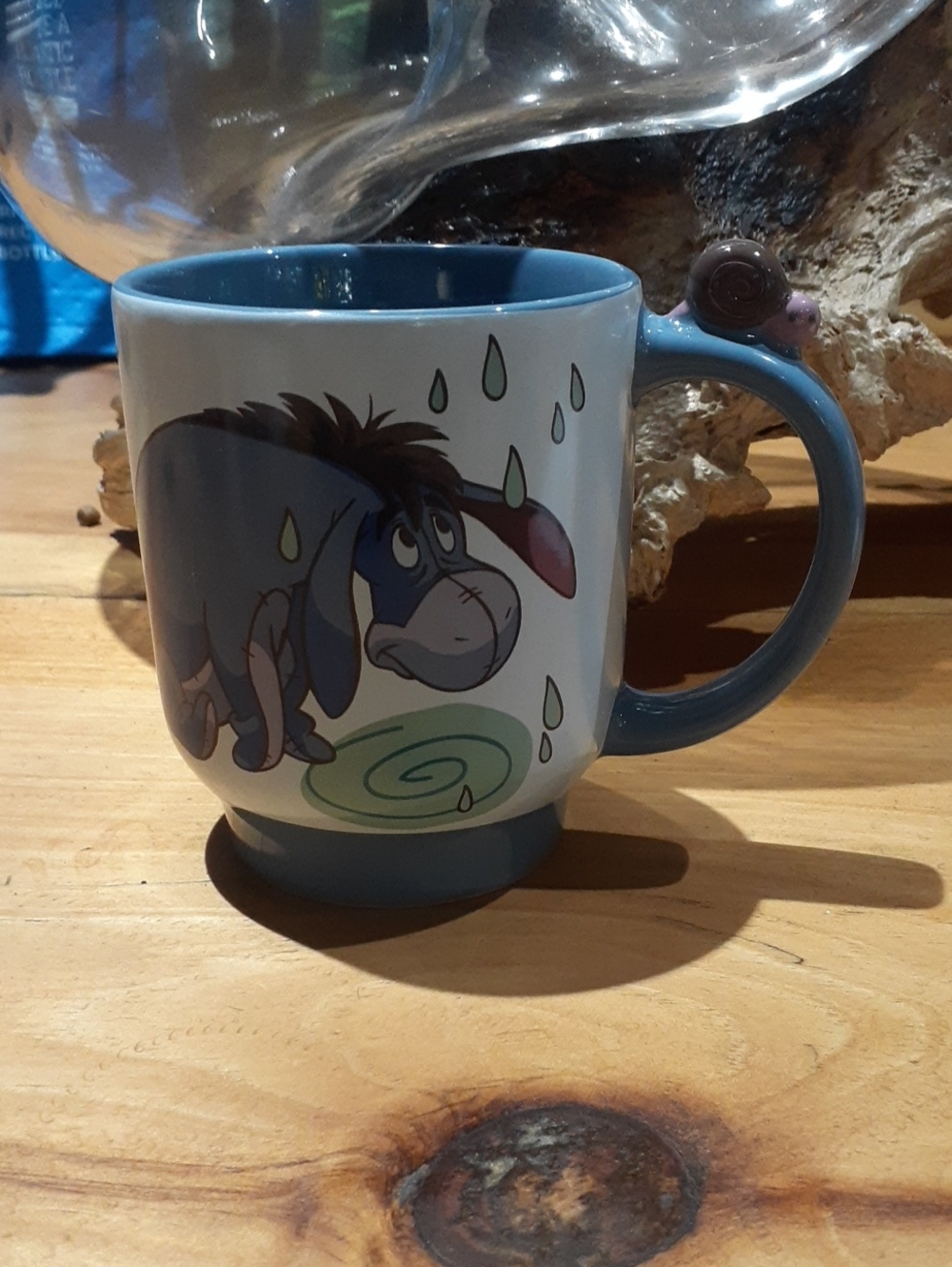 Disney Store Mug Eeyoee Rainy Day With 3D Snail On Handle
